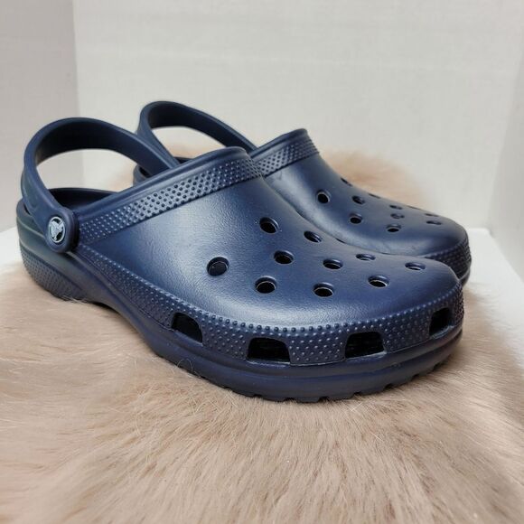 Crocs Classic Clog Navy Blue Shoes Size 10M 12W - Picture 1 of 8